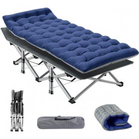 Slsy Camping Cot with 2 Sided Mattress & Carry Bag, Portable Folding Cots for Adults, Heavy Duty Sleeping Cot Bed
