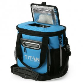 Arctic Zone? Titan Deep Freeze? 24 Can/16 Quart Soft-Sided Bucket Tote Cooler - Process Blue