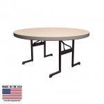 Lifetime 60 inch Round Table, Indoor/Outdoor Professional Grade, Putty (80125)