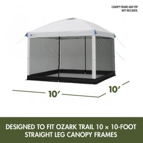 Ozark Trail 10X10 Instant Canopy Mesh Curtain, Canopy Not Included