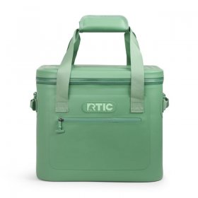 RTIC 30 Can Soft Pack Cooler, Leakproof Ice Chest Cooler with Waterproof Zipper, Sage