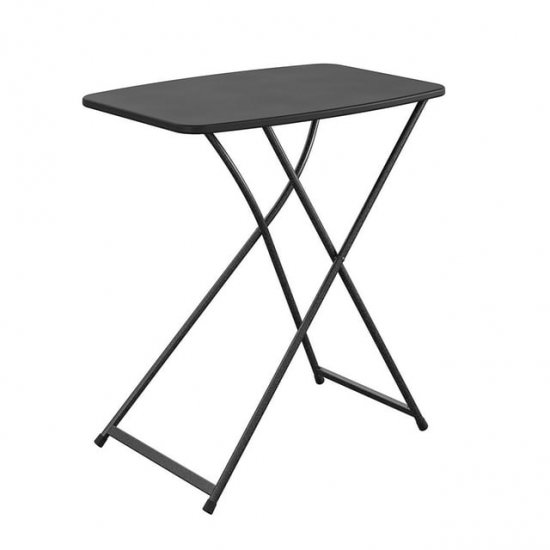 COSCO Personal Folding Activity Table, Black, Multi-Purpose, Adjustable Height, Portable Workspace, TV Tray, Great for Snacking, Homework, Tailgating, & Camping, Easy to Store, Space Saving
