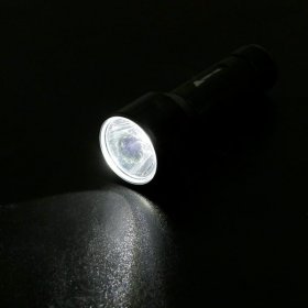 Ozark Trail LED 300 Lumens Handheld Aluminum Flashlights, with 6 AAA Batteries, 2 Pack, Black