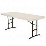Lifetime 6 Foot Rectangle Folding Table, Indoor/Outdoor Commercial Grade, Almond (80565)