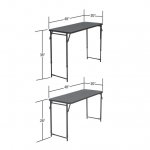 20" x 48" Adjustable Height PVC Top Table, Black