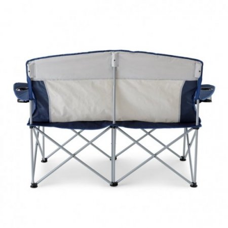 Ozark Trail 2-Person Loveseat Camping Chair, Blue and Gray
