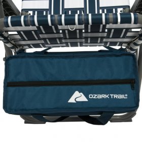 Ozark Trail Folding Web Chair with Cooler - Blue