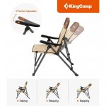 KingCamp High Back Camping Chair Folding Chair Weighs 12 lbs Camp Chairs Lawn Chairs for Adult,Khaki/Coffee