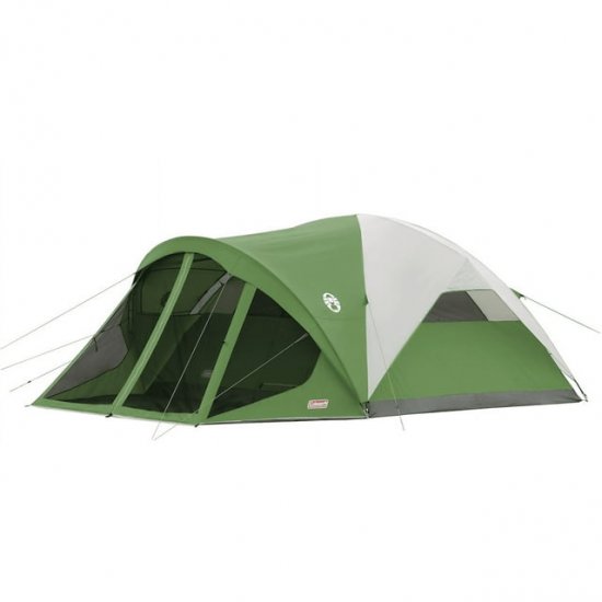 Coleman Evanston Screened Camping Tent, 6/8 Person Weatherproof Tent with Roomy Interior Includes Rainfly, Carry Bag, Easy Setup and Screened-In Porch