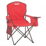 Coleman? Camping Chair with Built-In 4-Can Cooler, Red