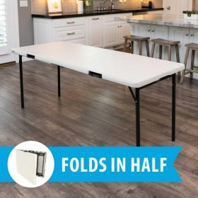 Lifetime 6-foot Fold-In-Half Almond Table - 2 Pk (Commercial) - 80935