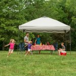 Ozark Trail 12' x 12' Straight Leg Instant Canopy, Dark Gray / Gazebo Shelter (144 sq.ft Coverage)