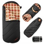 KingCamp Extra Wide Sleeping Bag Wearable Lightweight Cotton Flannel with Arm Holes for Adult Camping Hiking Travel 9