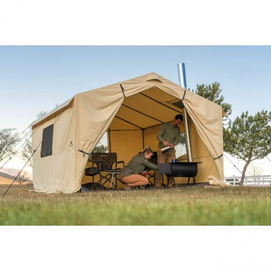 Ozark Trail 6-Person North Fork 12\' x 10\' Outdoor Wall Tent, with Stove Jack