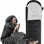KingCamp Camping Sleeping Bag 3 Season Waterproof Lightweight Sleeping Bag for Adults(Black,26.6