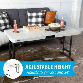 Lifetime 4 foot Almond Adjustable Hight Nesting Table 2-Pack - 80926