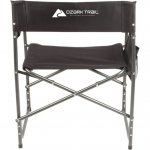 Ozark Trail Comfort Director Chair with Side Pocket, Black:, 8.8lbs