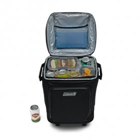 Coleman CHILLER 42-Cans Insulated Soft Cooler Bag with Wheels , Black