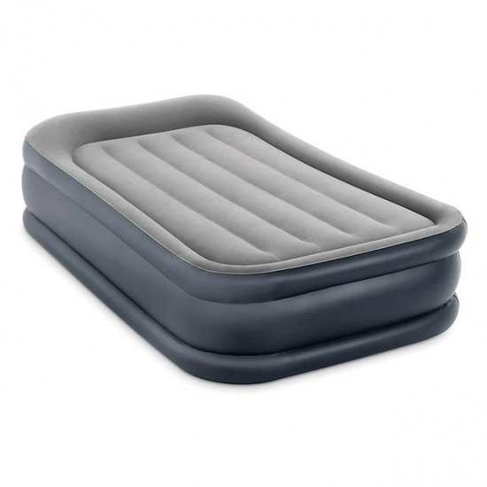 Open Box Intex Dura Beam Pillow Raised Airbed Mattress with Built In Pump, Twin