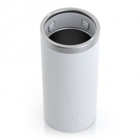 RTIC Skinny Can Cooler, Fits all 12oz Slim Cans, Chalk, Insulated Stainless Steel, Sweat-Proof, Keeps Cold Longer, Chalk