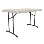 Lifetime 4 Foot Rectangle Folding Table, Indoor/Outdoor Commercial Grade, Almond (80568)