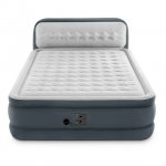 Open Box Intex Ultra Plush Fiber-Tech Airbed w/ Pump and Headboard, Queen
