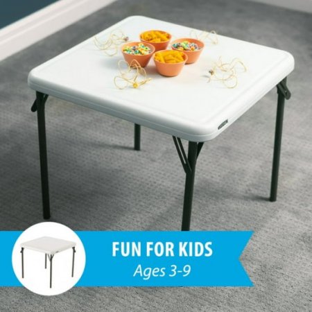 Lifetime Childrens Square Folding Table, Indoor/Outdoor, Almond (80425)