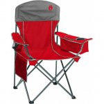 Coleman - Camping Chair with Integrated Cooler, 300 lb Capacity, Red