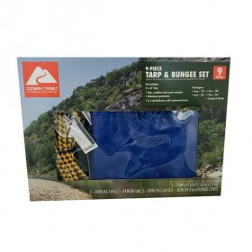 Ozark Trail 9pk Bungee/Polyethylene Tarp Kit with Aluminum Grommets