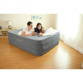 Intex High Rise Queen Air Bed Mattress with Pump and Inflatable Queen Sofa Bed
