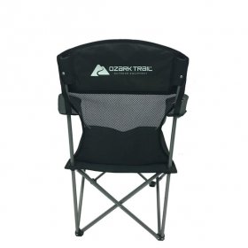 Ozark Trail Basic Mesh Quad Fodling Camp Chair, Black