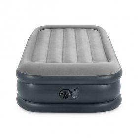 Intex Dura Beam Standard Deluxe Pillow Rest Raised Airbed w/ Built in Pump, Twin