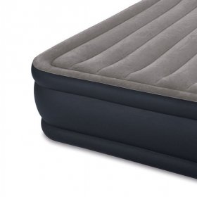 Intex Deluxe Pillow Rest Raised Blow Up Air Bed Mattress w/ Built In Pump, Queen