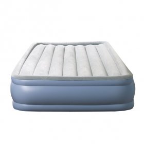 Beautyrest Hi Loft Raised Air Mattress with External Pump - Inflatable Bed with Edge Support, Puncture-Resistant Vinyl Twin