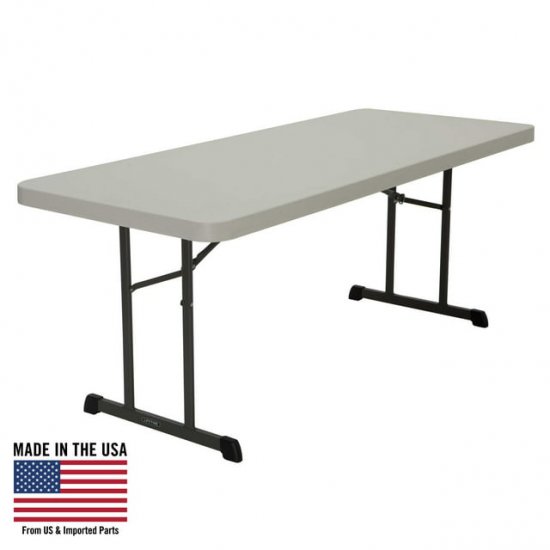 Lifetime 6 Foot Rectangle Folding Table, Indoor/Outdoor Professional Grade, Almond (80249)