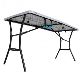Lifetime 5 Foot Rectangle Fold-in-Half Table, Indoor/Outdoor Residential, Boulder Gray (80939)