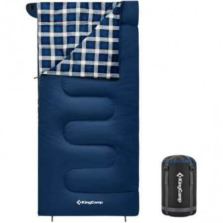KingCamp Camping Sleeping Bag Cotton Flannel Cold Weather Sleeping Bags for Adults