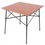 Ozark Trail Square Folding Aluminum Roll-Top Camp Table, Steel, 31.5