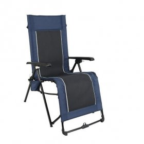 Ozark Trail Quad Zero Gravity Lounger Camping Chair, Blue, Adult, 20.3lbs