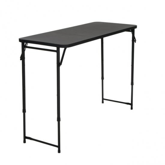 20\" x 48\" Adjustable Height PVC Top Table, Black