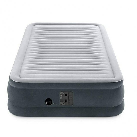 Intex Twin 13\" Intex Dura Beam Plus Series Mid Rise Airbed Mattress with Built In Electric Pump