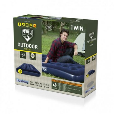 Bestway- 8.5" Flocked Air Bed, Twin