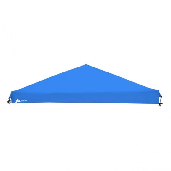 Ozark Trail 10\' x 10\' Instant Slant Leg Replacement Pop-up Canopy Top Outdoor Shading Cover, Blue