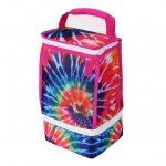 Arctic Zone Reusable Lunch Bag Plus with Microban Protected Easy Clean Lining, Tie Dye Print