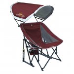 GCI Outdoor Pod Rocker SunShade Folding Canopy Rocking Camp Chair, Cinnamon