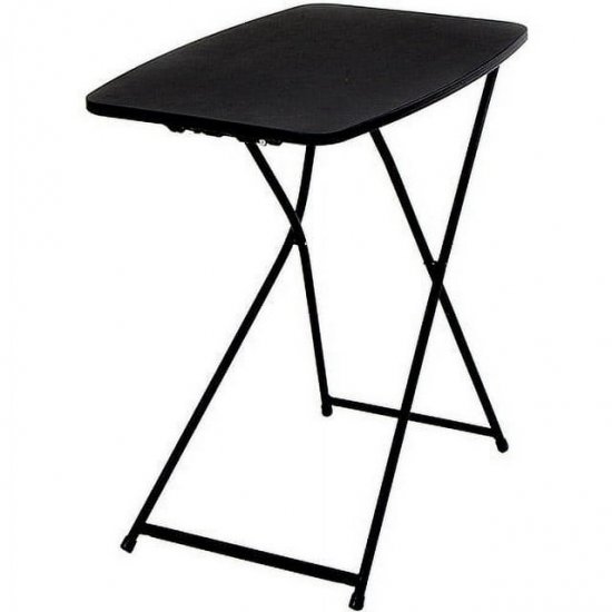 Mainstays 26\" Adjustable Height Personal Folding Table, Black