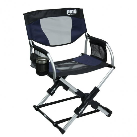 GCI Outdoor Pico Arm Folding Director\'s Camp Chair, Indigo