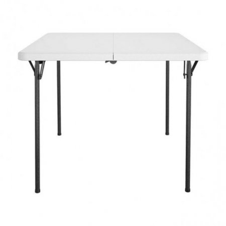 COSCO XL 36" Fold-in-Half Card Table w/ Handle, White, Indoor & Outdoor