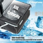 KingCamp Camping Chairs Folding Director Chairs Oversize Padded Seat with Side Table Cooler Bag for Adult Black