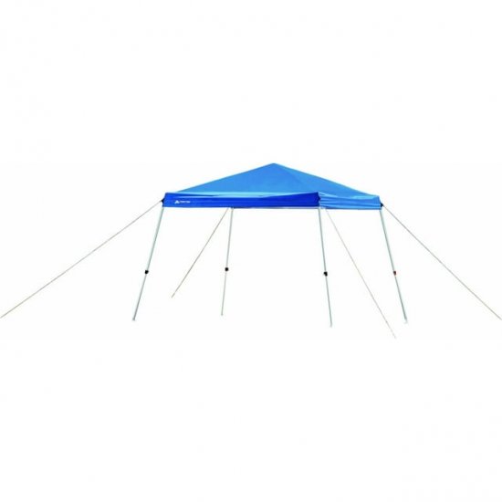 Ozark Trail 10\' x 10\' Instant Slant Leg Canopy Outdoor Shade Shelter, Blue